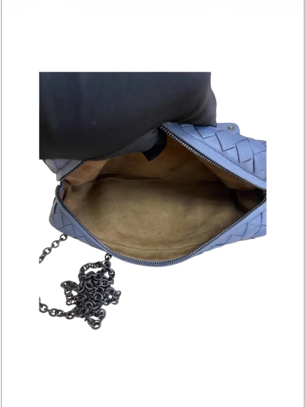 Bottega Crossbody Bag with Chain Strap - Picture 12 of 14